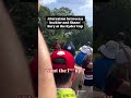 A heckler yelled out to Rory as he was approaching his ball on the teeing ground