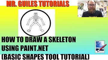 How To Draw A Skeleton Using Basic Shapes   Paint Net Tutorial
