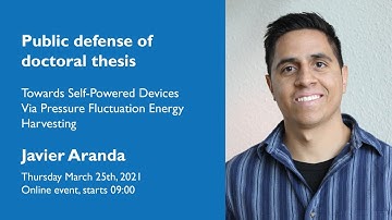 Public defense of doctoral thesis in Electronics with Javier Aranda