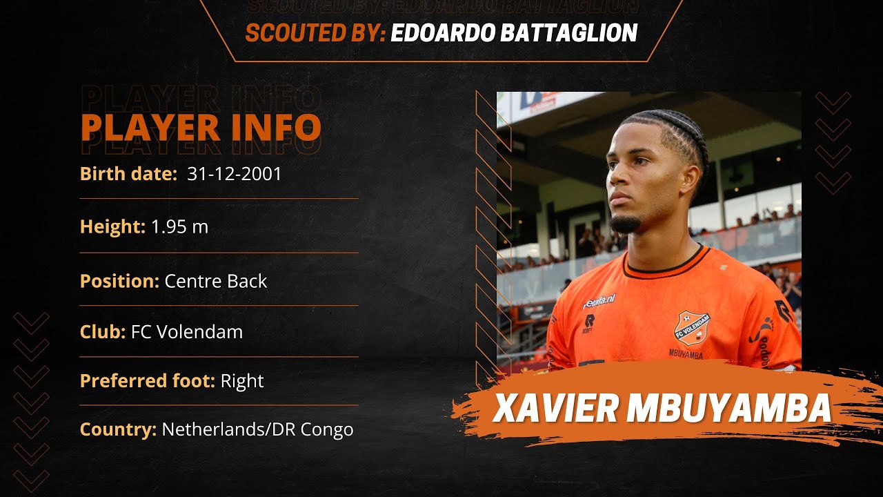 Xavier Mbuyamba - FC Volendam - Player Report