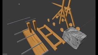 This is Blender model of Trebuchet that can be seen in previous video. In this video U can see pieces of it... To create a counter-