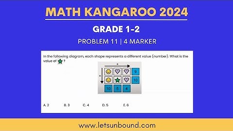 Math Kangaroo 2024 Solutions | Level 1-2 | Problem 11 | 4 Marker