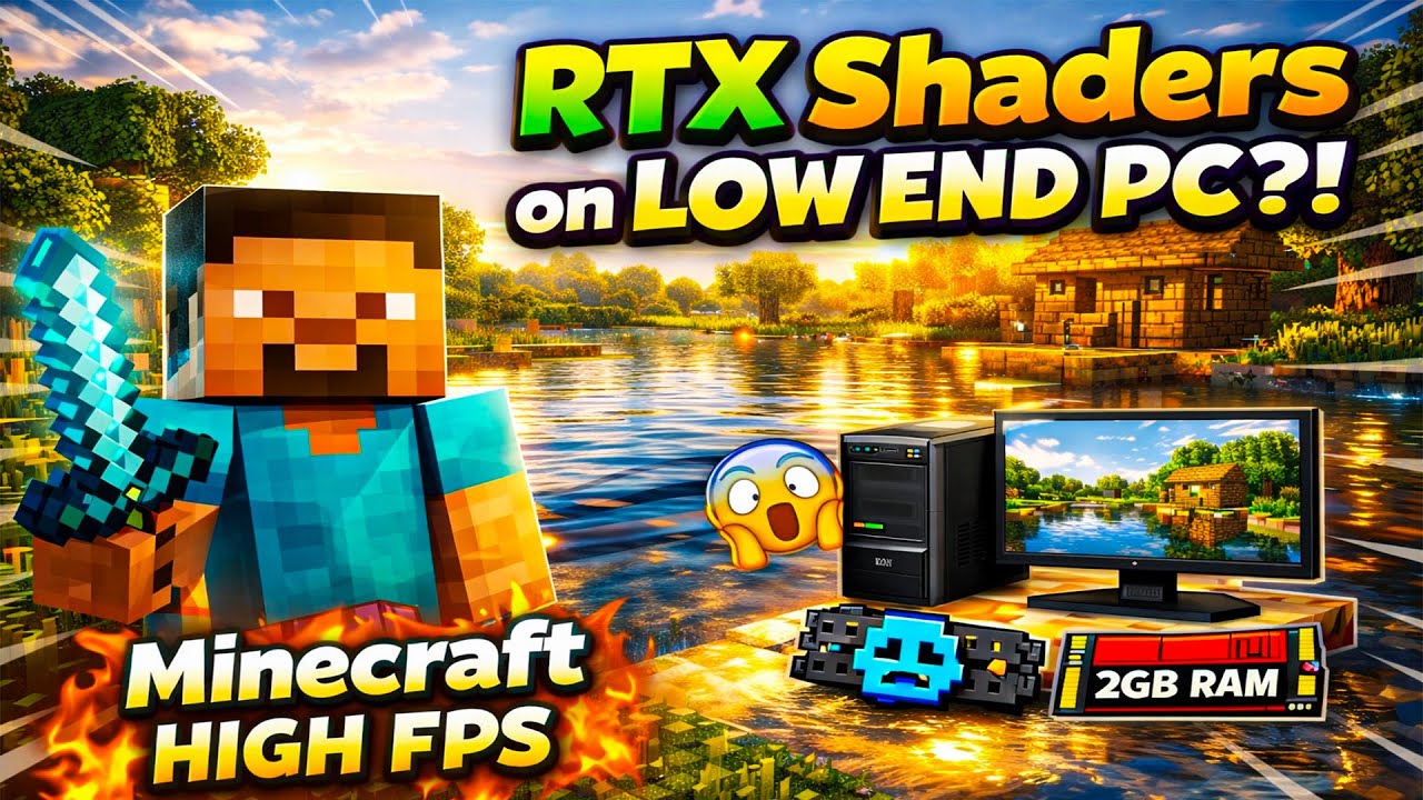 RTX Shaders on LOW END PC?! 😱 | Minecraft High FPS
