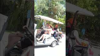 Riding around on Fripp Island on a Golf cart 