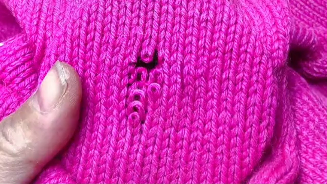 How to Perfectly Repair a Hole in a Knitted Sweater at Home - YouTube