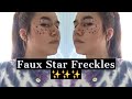 Faux star  freckles makeup shorts subscribe