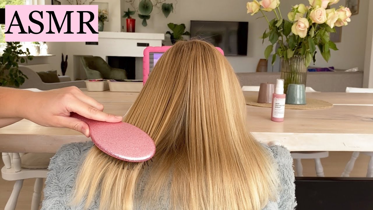 ASMR | Styling My ADORABLE 5 Year Old Sister's Hair 💖 hair play, brushing, straightening, no talking