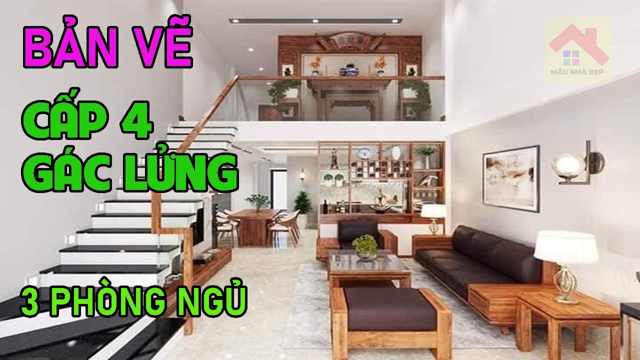 Mẫu nhà cấp 4 có gác lửng 5x20 giá rẻ năm 2022 [đẹp]