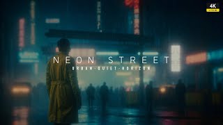 Neon Street I Soothing Rain and Music Ambiant I Relaxing Ambient Music for Sleep