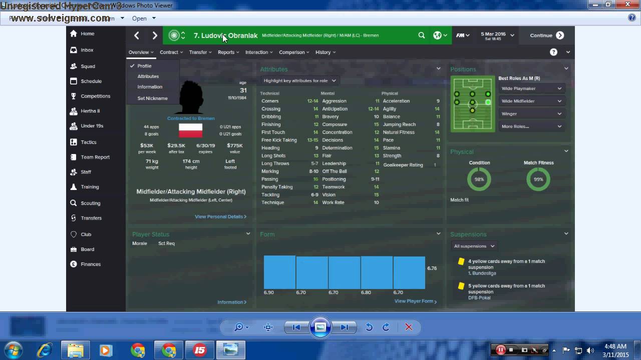 Football Manager 2015 tutors for Curls Balls YouTube