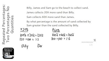 Repeated Percentages: Two Percentages No Quantities (Grade 6) - OnMaths GCSE Maths Revision