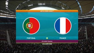 Portugal vs France Uefa Euro 2020 2021 Prediction PES 21 Realism Mod Result and lineup