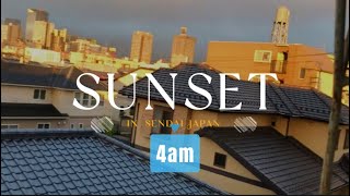 Mornings sunrise 4 15 am Sendai japan