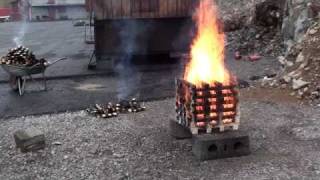 1kg Housegard Powder Extinguisher vs 5A test fire.