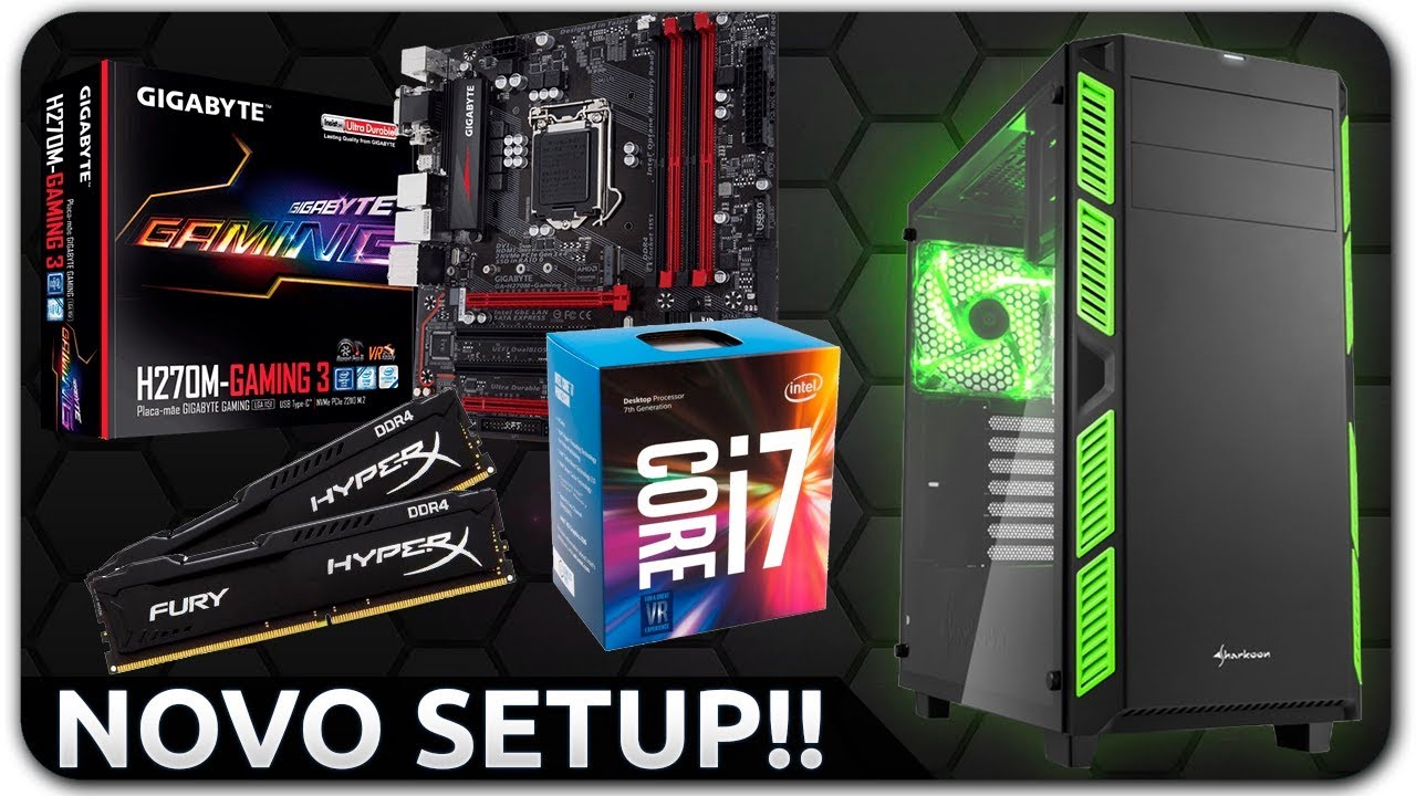 MY NEW PC! Core i7-7700 + 8Gb RAM HyperX Fury 2133MHz + GA H270M