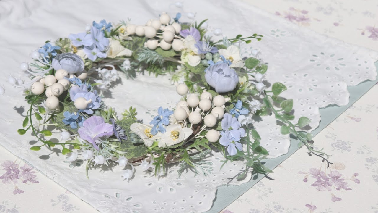 すずらんの造花で春のリースをつくる｜Spring Wreath vlog - YouTube