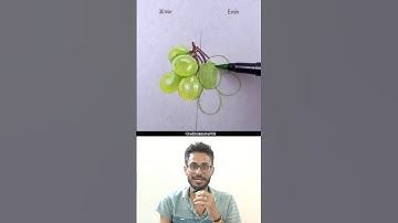 Real Grapes Vs Drawing Challenge #shorts