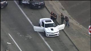 Chevy Camaro with 'Scream' masks bandits lead police chase