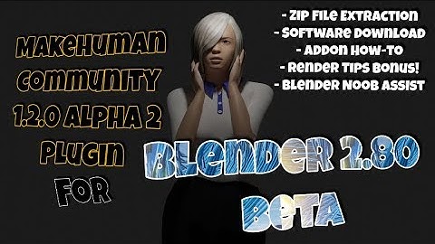 MakeHuman Community Plugin For Blender 2.80 Beta - Addon Howto