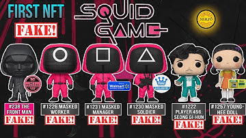 Comparisons of all fakes by Funko POP! Squid Game! First NFT Fake!!!