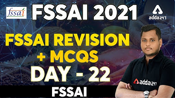 FSSAI Recruitment 2021 | FSSAI Revision + MCQs | Day 22