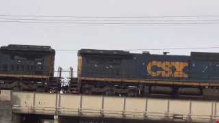Long CSX Double Stack Train Eastbound