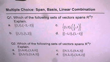 Vectors Span Multiple Choice - EDEXCEL - GCSE