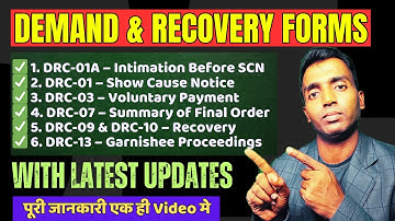 DRC in GST | Demand and recovery forms in gst | Understanding DRCs 