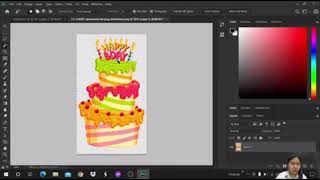631503103 สอนทำการ์ดวันเกิดง่ายๆด้วย photoshop screenshot 5