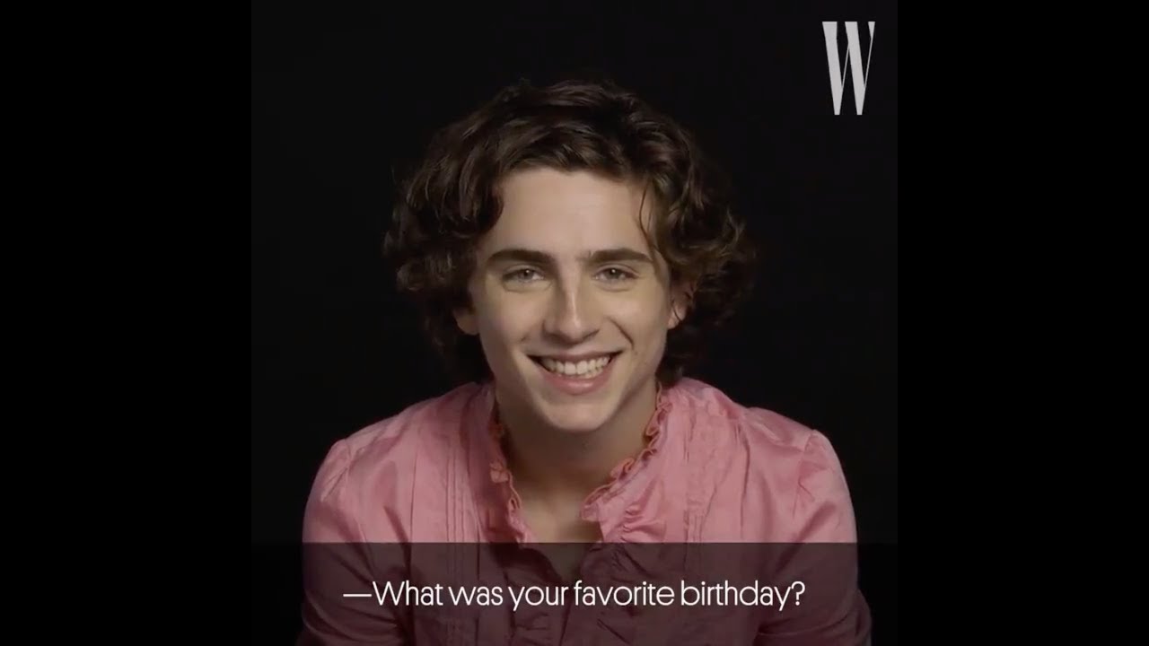 Timothée Chalamet about his birthday, first kiss and favourite childhood toy(Reuploaded) - YouTube