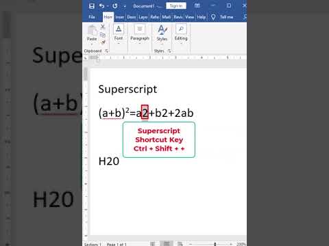 Superscript & Subscript