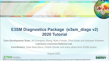E3SM Diagnostics Package - 2020 Tutorial