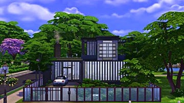 The Sims 4 Base Game Brutalist Modern Style Home | Build Tour | No CC
