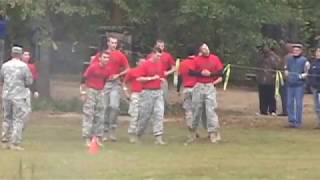 Physical team test: a video showing the entire event. beginning in
2015, there will be 8 tires cadets must step into just before & after
turn-around point.