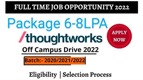 Thought works is Hiring Graduates for Developer role Apply before link will expire || GMK Tv Telugu