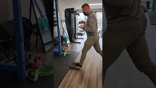Straight Knee Gastroc Stretch on Wedge