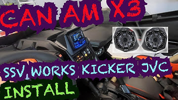 SSV Works Speaker Pods With JVC MR1 Media Receiver & Kicker Speakers For Can-Am Maverick X3