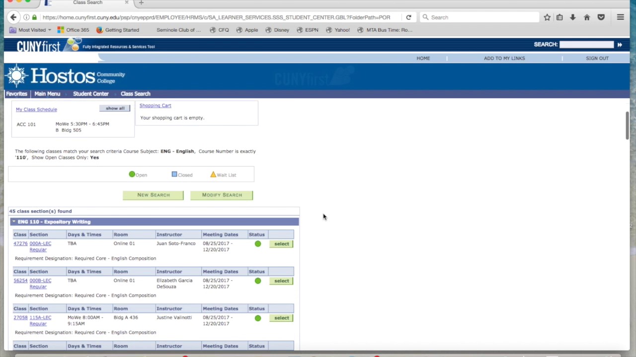 Sscu- Search And Register For Classes In Cuny First