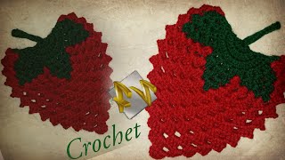make strawberry crochet 🍓🍓مفرش فراولة بالكروشي بطريقة سهلة 🍓🍓