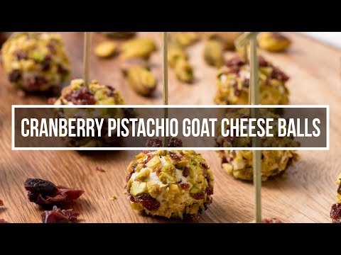 Cranberry Pistachio Goat Cheese Bites