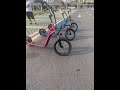 Teens electric scooter with pedal and bike handle