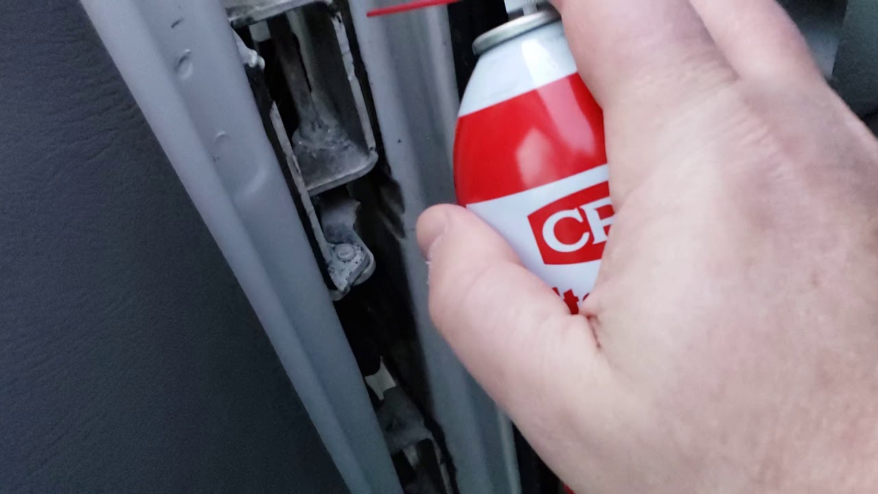 how to easily fix a squeaky sticking car door on older cars YouTube
