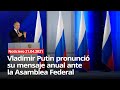 NOTICIERO 21/04/2021 - Vladímir Putin pronunció su mensaje anual ante la Asamblea Federal