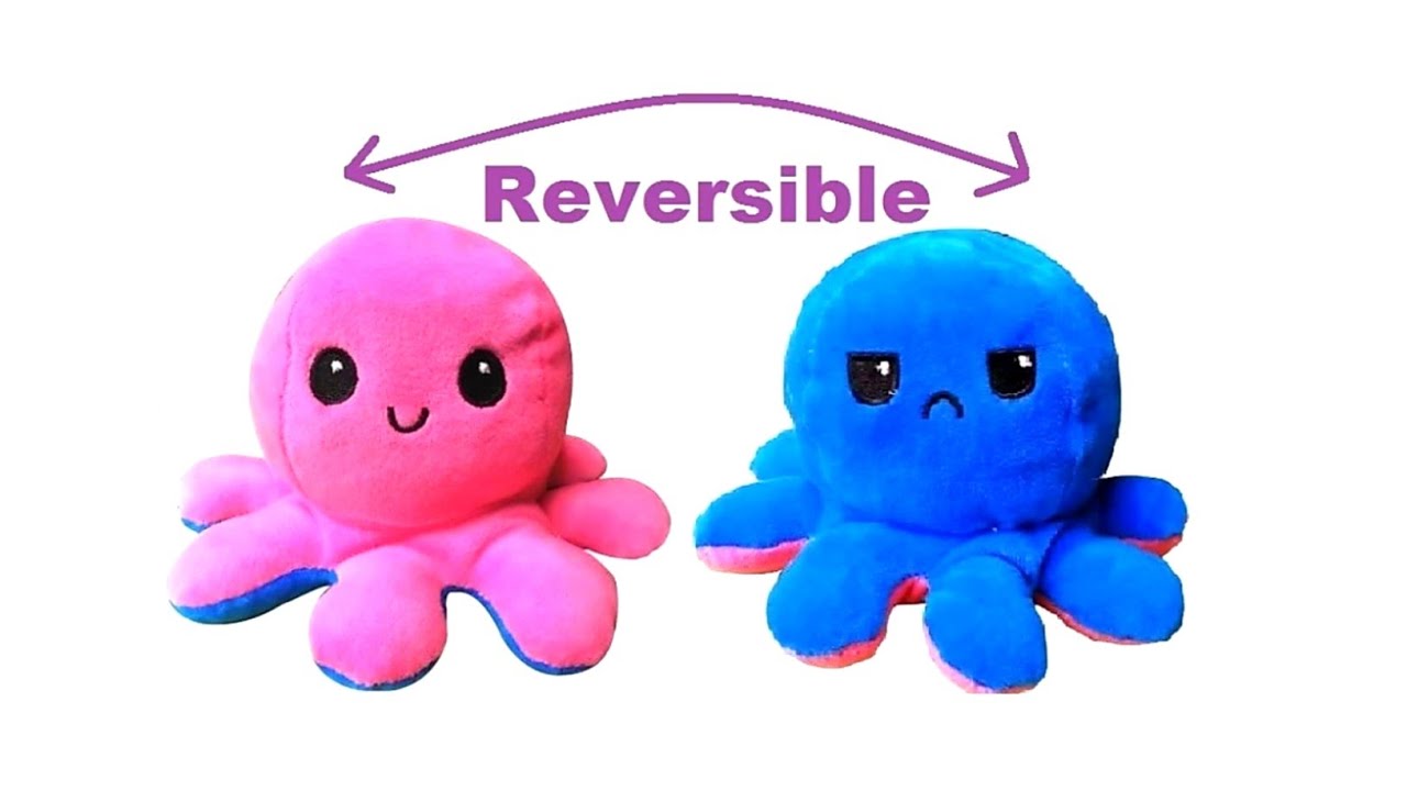 octopus 🐙 soft toys Reversible🙂☹ 