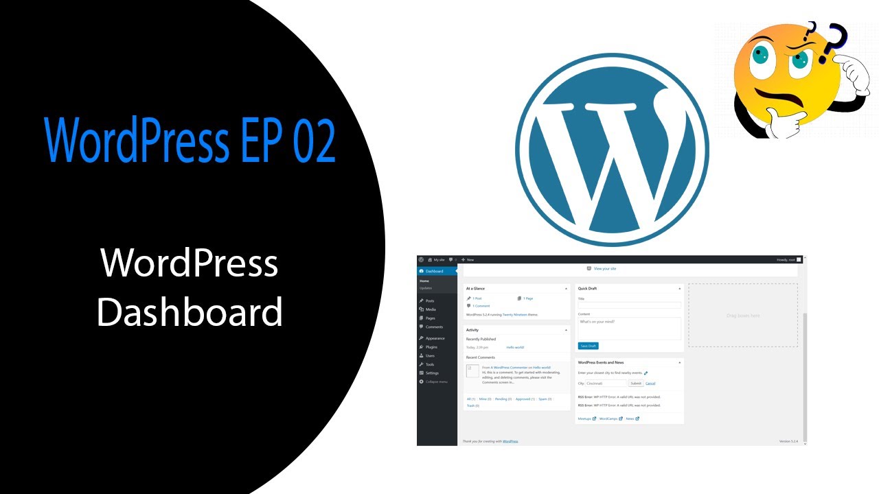 WordPress Dashboard WordPress Sinhala (සිංහල ) YouTube