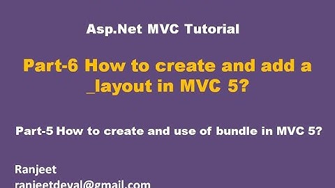 How to create and add a _layout in MVC 5? MVC Tutorial Part 6 | layout use | layout implementation