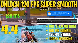 💫120 FPS+SUPER SMOOTH CONFIG PUBG 4.4 |PUBG LAG FIX CONFIG 4.4 | 120 FPS LAG FIX CONFIG BGMI 4.3