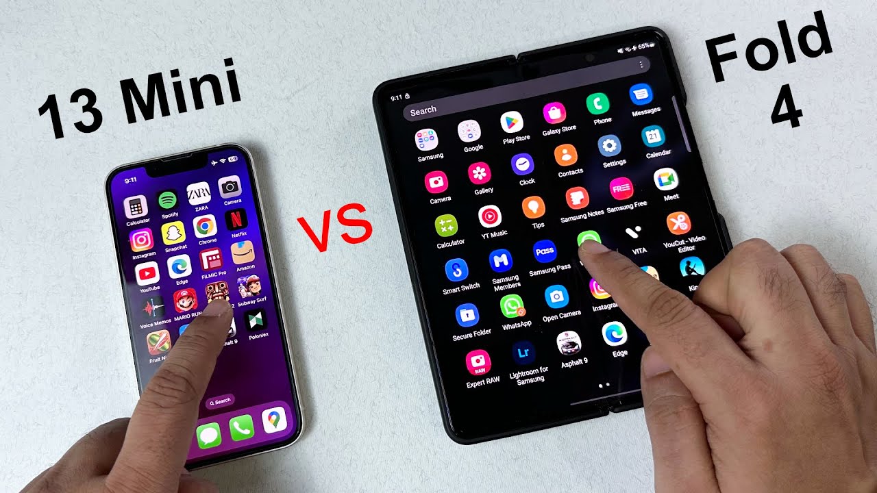 iphone 13 mini vs z fold 4