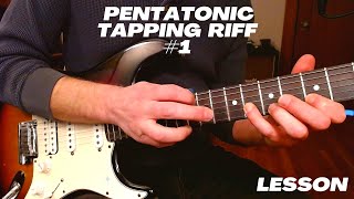 Multi-String Pentatonic Tapping Riff #1