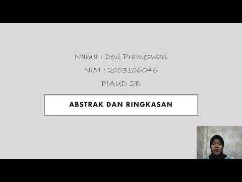 Video: Adakah abstrak merupakan ringkasan?